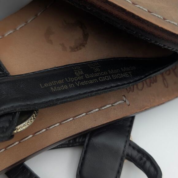 Sam Edelman Gigi Signet Sandal Women's Ankle Strap Black Size US6M EU36 - Picture 8 of 9
